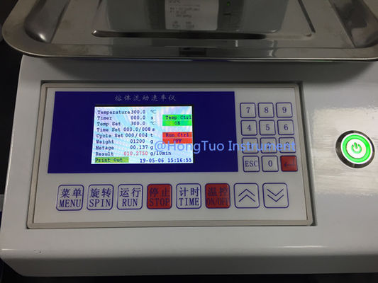 液晶ディスプレイ付きポリエチレン溶融流量指数試験装置